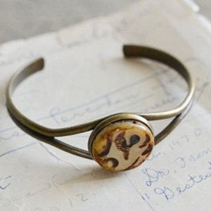 Rustic Brown Antique Bangle Bracelet